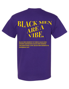 BLACK MEN ARE A VIBE TEE - VIOLET